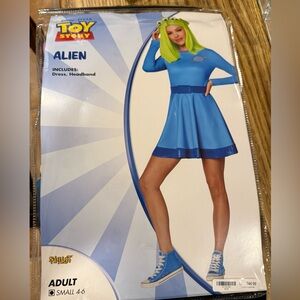 Adult, size small, EUC Toy Story Alien Costume Dress and headband